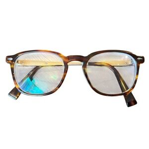 Tortoiseshell Round Men's Eyeglasses - Brown